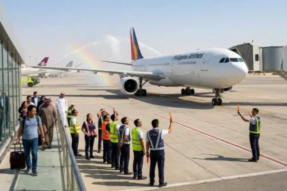 Philippine airlines ON RANWAY