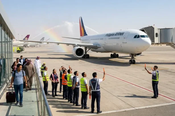 Philippine airlines ON RANWAY