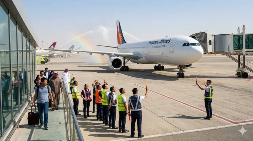 Philippine airlines ON RANWAY