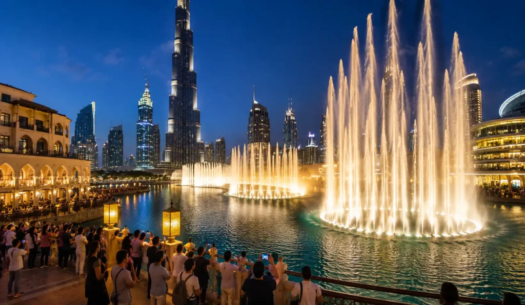 Dubai Fountain Show Gulf Travel Hub Dubai Fountain Show image
