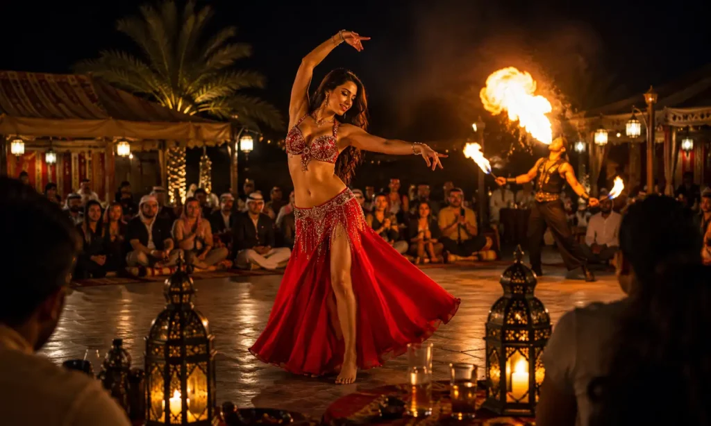 Arabian night dance and fire show